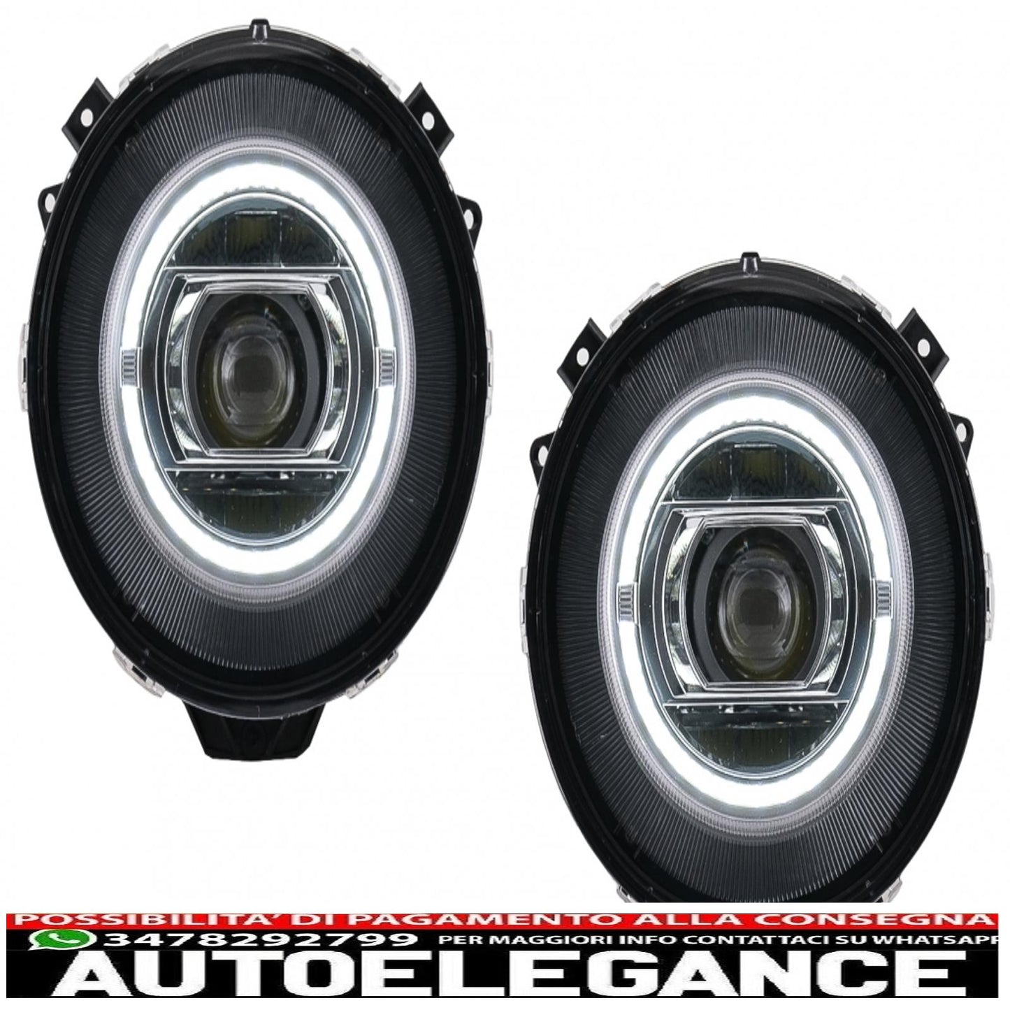 fari anteriori full led adatti per mercedes classe g w463 (2005-2017) design cromato facelift 2018 con accensione dinamica