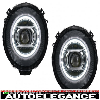 fari anteriori full led adatti per mercedes classe g w463 (2005-2017) design cromato facelift 2018 con accensione dinamica