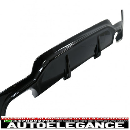 Labbro spoiler paraurti anteriore adatto per BMW Serie 4 F32 F33 F36 Coupe Cabrio Grand Coupe (2013-03.2019) con minigonne laterali estensioni labbra aggiuntive e diffusore paraurti posteriore doppia doppia uscita m-performance