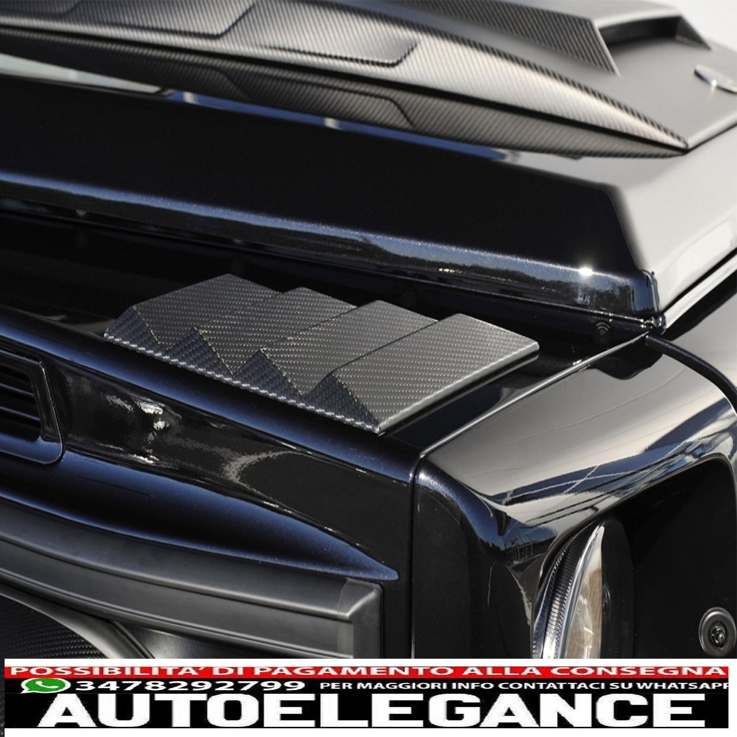 Carbon Fiber Front Fender Air Vents Fit For Mercedes Benz W463 G-Class (1989-up) B-Design