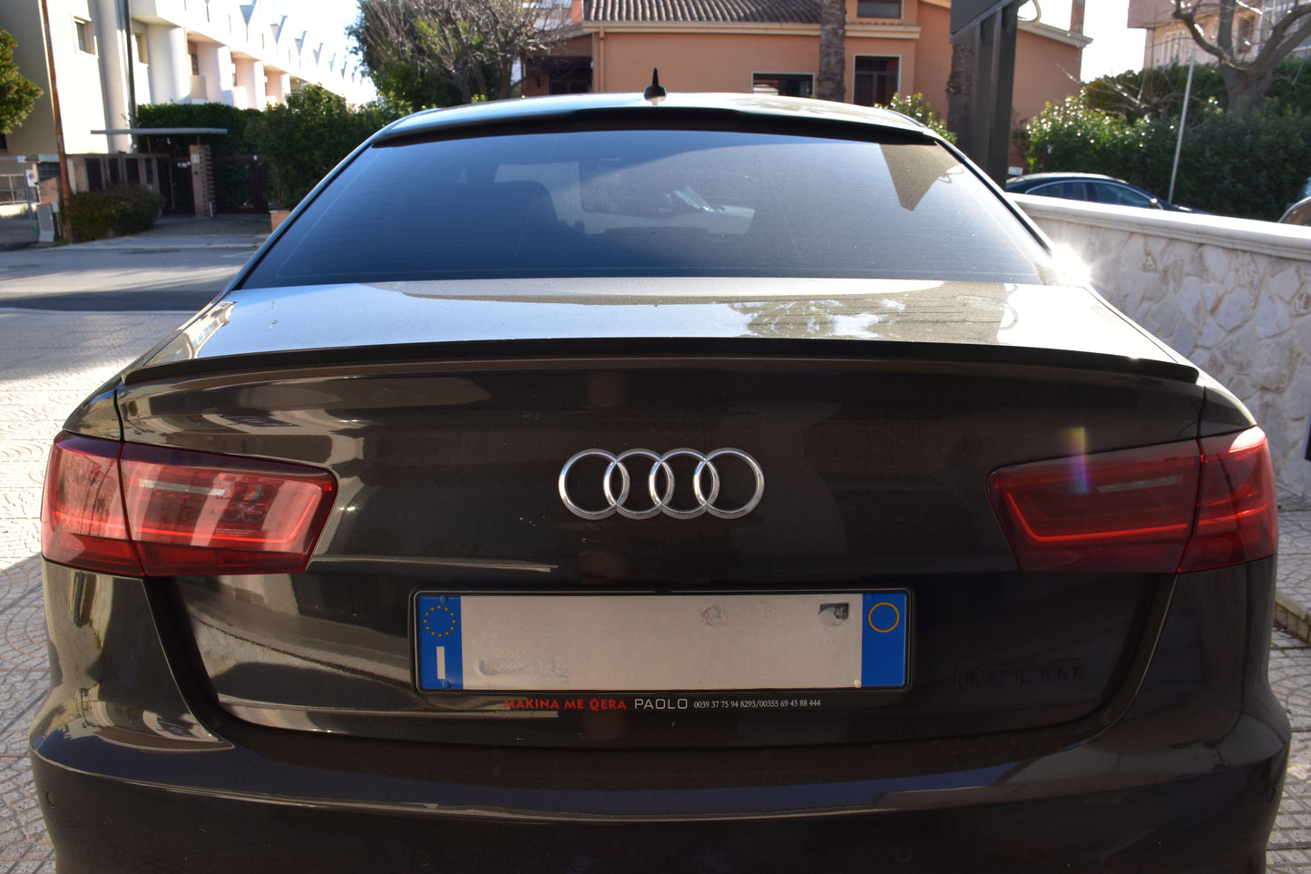 SPOILER LUNOTTO ADATTO PER AUDI A6 4G C7 2011-2018 BERLINA LOOK GREZZO
