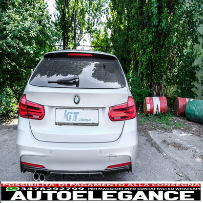 spoiler paraurti posteriore mantovana diffusore in carbonio adatto per bmw serie 3 f30 f31 (2011-up) m design uscita sinistra