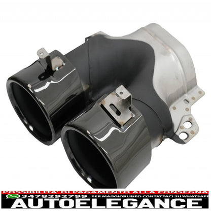 griglia centrale con diffusore e terminali di scarico neri adatta per mercedes classe cls c257 (2018-up) gtr cls53 solo design paraurti posteriore linea amg