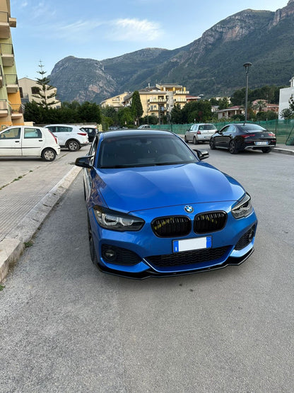 SPLITTER SUITABLE FOR BMW 1 SERIES F20 F21 2015-2019 MSPORT LOOK GLOSSY BLACK