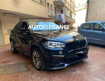 SPLITTER suitable for BMW F16 2014+ X6 Series Front Lip AM Sport Gloss Black