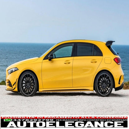 Trunk Lid Spoiler Fit For Mercedes A-Class W177 Hatchback Se (2018-up) A45 Design Piano Black