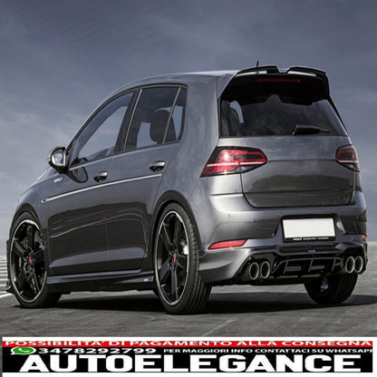 roof spoiler suitable for vw golf 7 vii (2012-2017) gti oett design piano black