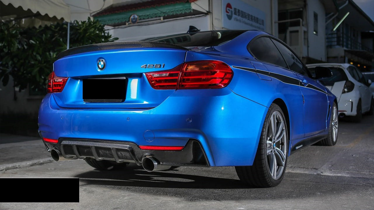💕ART.0469 DIFFUSORE BMW SERIE 4 F32 F33 F36 MSPORT 1+1 CARBONIO BUONO💕