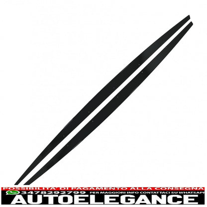 Spoiler per paraurti anteriore adatto per BMW Serie 1 F20 F21 LCI (2015-2019) con paraurti posteriore spoiler mantovana diffusore e estensioni minigonne laterali Hatchback M Sport Piano Black