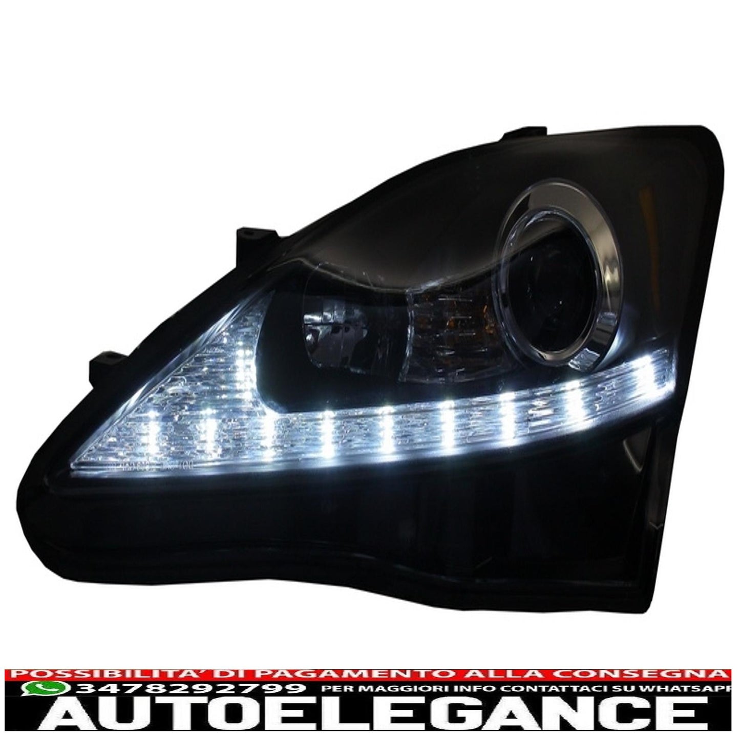 led drl headlights dynamic turn signals suitable for lexus is xe20 (2006-2013) black edition 