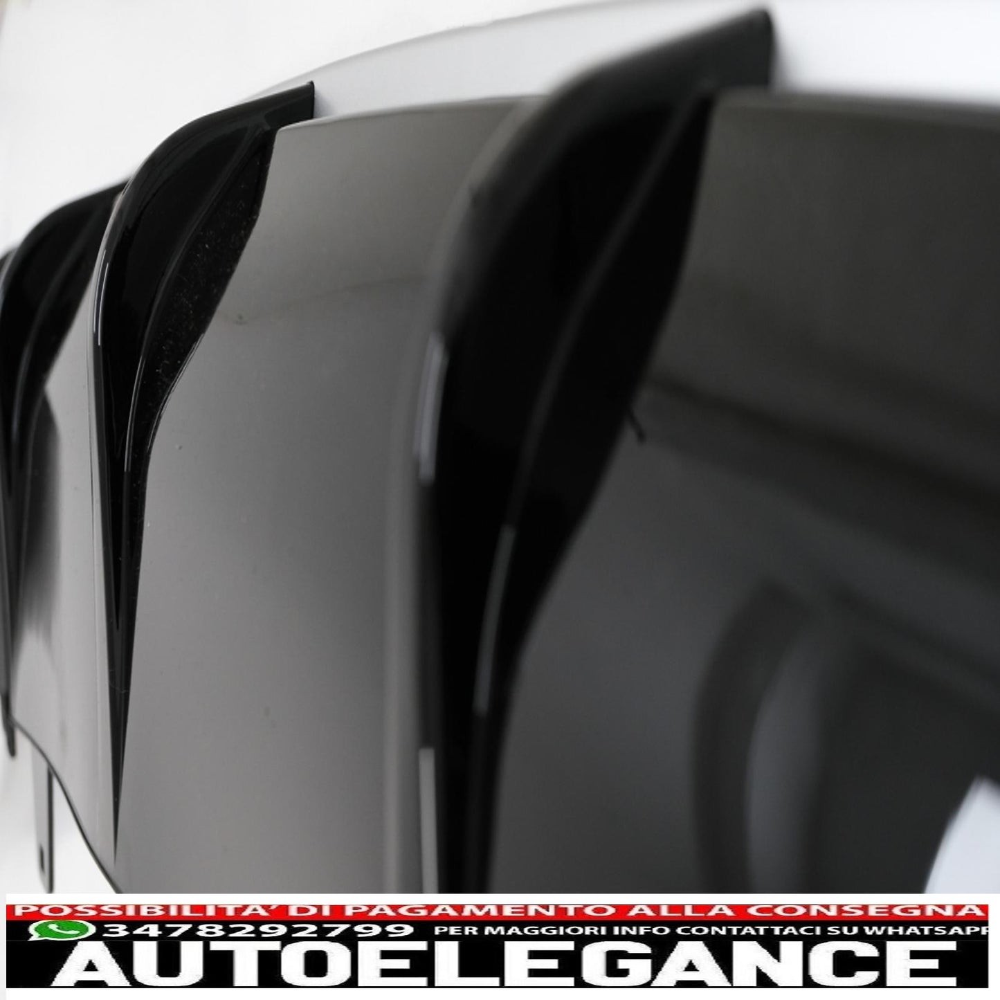 Diffusore mantovana paraurti posteriore e terminali di scarico adatti per audi a6 4g c7 facelift (2015-2018) design rs6