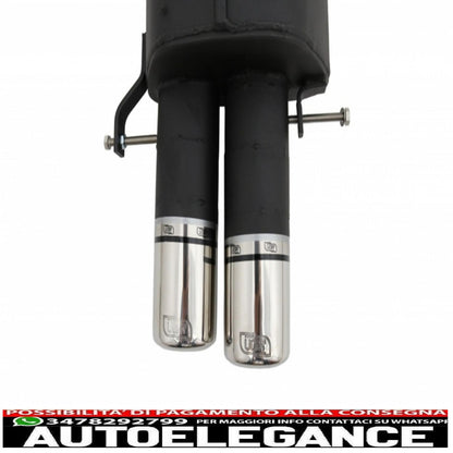 body kit with exhaust system double sports tailpipes suitable for bmw e60 5 series (2003-2007) m-technik design pdc 24mm 