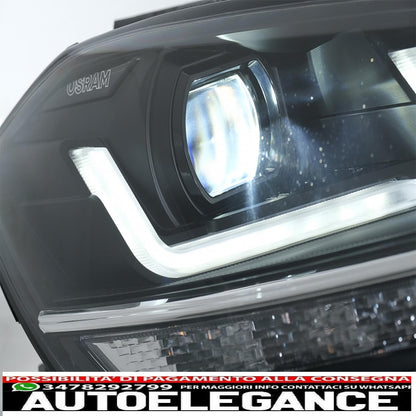 osram full led ledriving headlights suitable for vw golf 7.5 facelift (2017-2020) upgrade for halogens with dynamic sequential cornering lights 