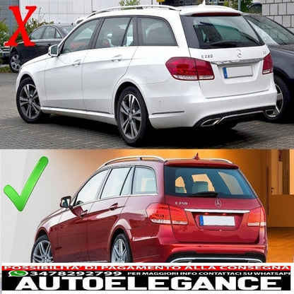 diffusore posteriore con terminali di scarico neri adatto per mercedes classe e w212 s212 facelift (2013-2016) solo paraurti pacchetto sportivo