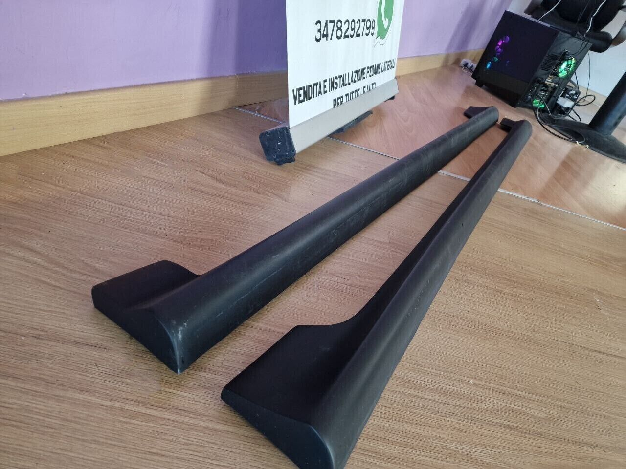 COPPIA MINIGONNE SOLO PER AUDI A3 8P 2004-2012 5 PORTE SPORTBACK LOOK RS3 0603 AUTOELEGANCERICAMBI