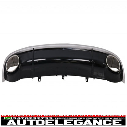 paraurti anteriore con diffusore e terminali di scarico adatti per audi a7 4g pre-facelift (2010-2014) design rs7