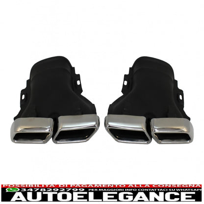 diffusore posteriore adatto per mercedes glc x253 suv (2015-07.2019) glc63 terminali di scarico
