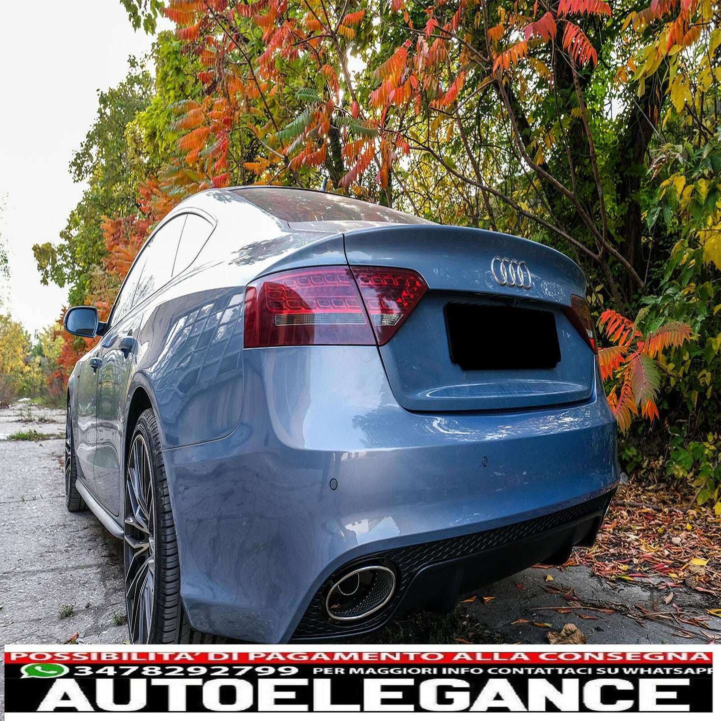 Rear Bumper for Audi A5 S5 8T 07-13 8T Facelift 13+ Sportback RS5 Design 