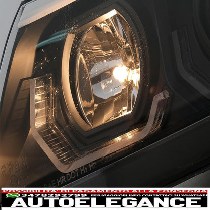 Fari anteriori angel eye 3d a led adatti per bmw serie 3 e90 limousine e91 touring (03.2005-08.2008) guida a sinistra nera