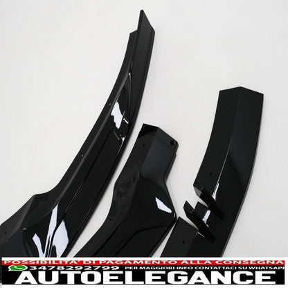 Front bumper additional spoiler suitable for Audi A5 F5 Facelift S-Line (2020-up) Piano Black