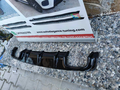 M5 LOOK DIFFUSER BMW 5 SERIES E39 UNDER BUMPER GLOSSY BLACK ABS 0116