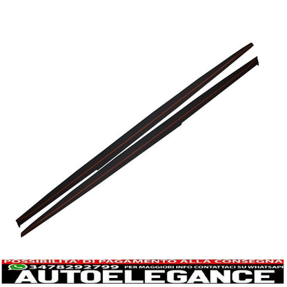 Front Bumper Spoiler with Side Skirts and Additional Lip Extensions, Fit for BMW 3 Series F30 F31 Sedan Touring (2011-2018) M Performance Design 