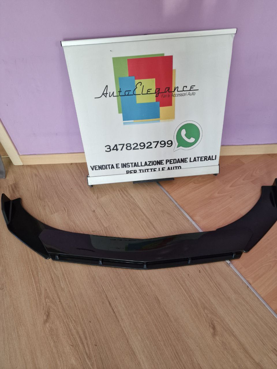 SPLITTER ANTERIORE ADATTO PER MERCEDES-BENZ SLK R172 LOOK NERO LUCIDO