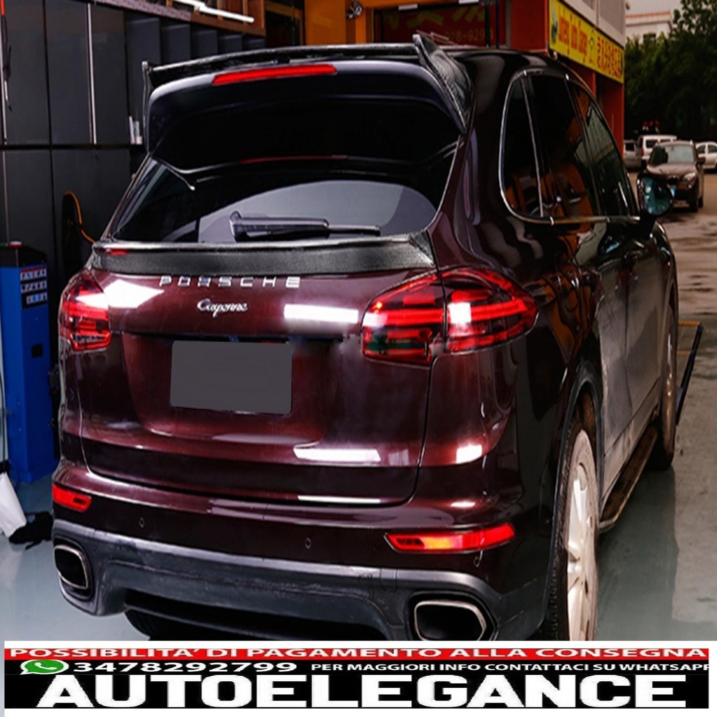 Trunk Roof Spoiler Fit For Porsche Cayenne 958 II SUV (2015-2017) Carbon Fiber 