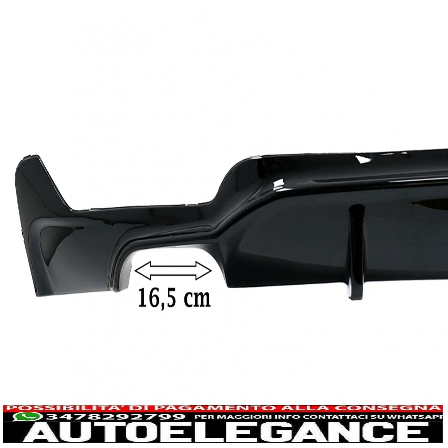 Labbro spoiler paraurti anteriore adatto per BMW serie 4 F32 Coupé F33 Cabrio F36 Grand Coupé (2013-03.2019) con diffusore paraurti posteriore