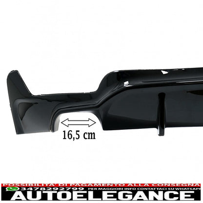 Labbro spoiler paraurti anteriore adatto per BMW serie 4 F32 Coupé F33 Cabrio F36 Grand Coupé (2013-03.2019) con diffusore paraurti posteriore