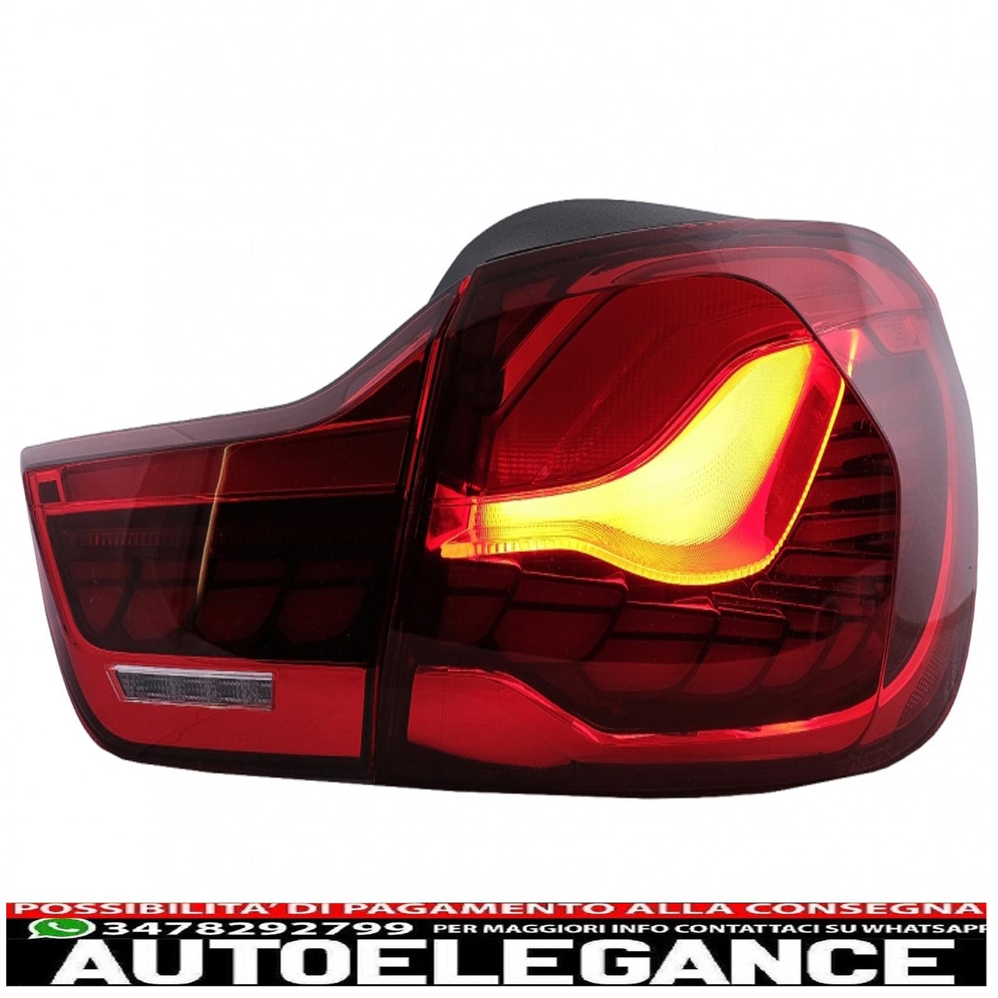fanali posteriori oled adatti per bmw serie 4 f32 f33 f36 m4 f82 f83 (2013-03.2019) rossi con luce di svolta sequenziale dinamica