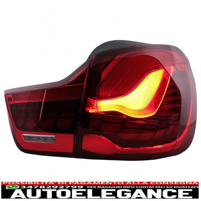 fanali posteriori oled adatti per bmw serie 4 f32 f33 f36 m4 f82 f83 (2013-03.2019) rossi con luce di svolta sequenziale dinamica