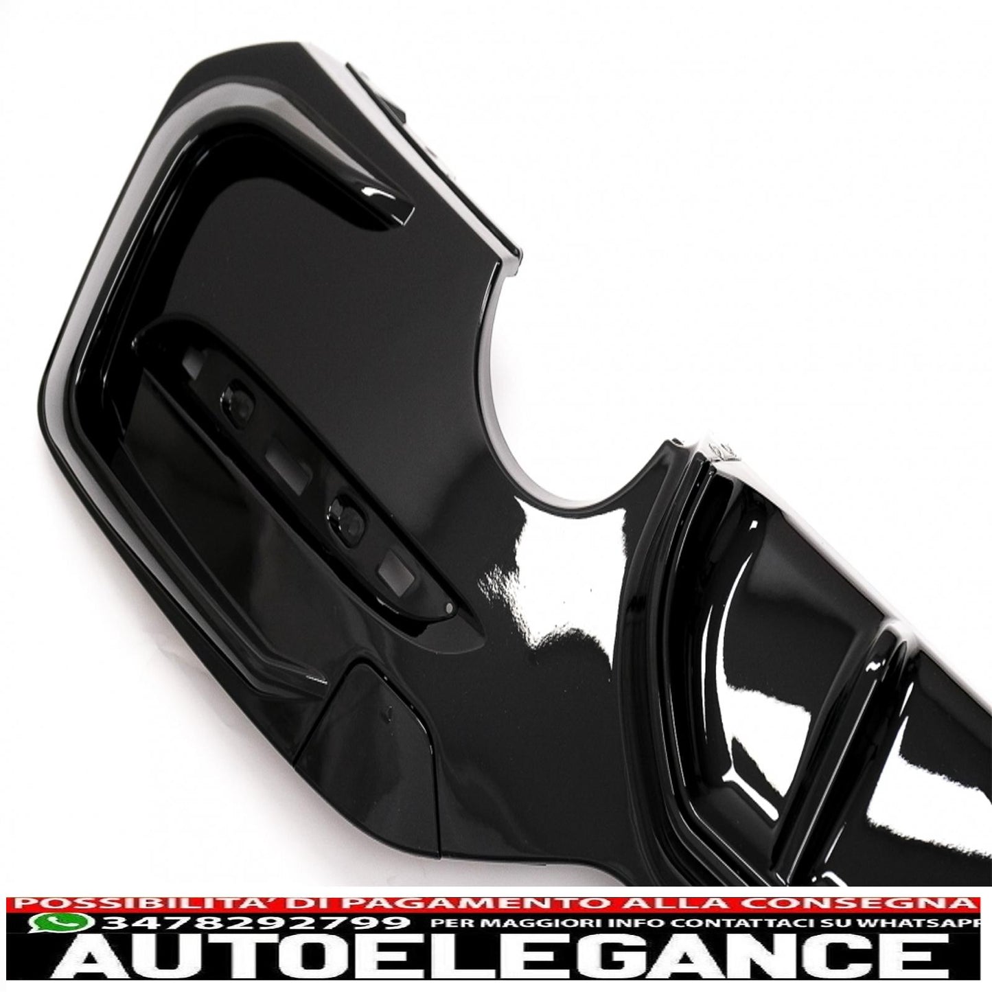 spoiler paraurti posteriore mantovana diffusore doppia uscita singola adatto per bmw serie 1 f20 f21 lci (2015-2019) nero pianoforte