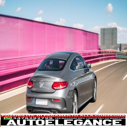 Rear bumper valance diffuser suitable for mercedes c class c205 a205 coupe cabriolet (2014-2019) design c63