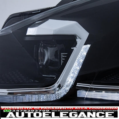 complete body kit suitable for vw golf vi 6 mk6 (2008-2013) r20 design with led headlights and rear lights dynamic cornering light + full exhaust system