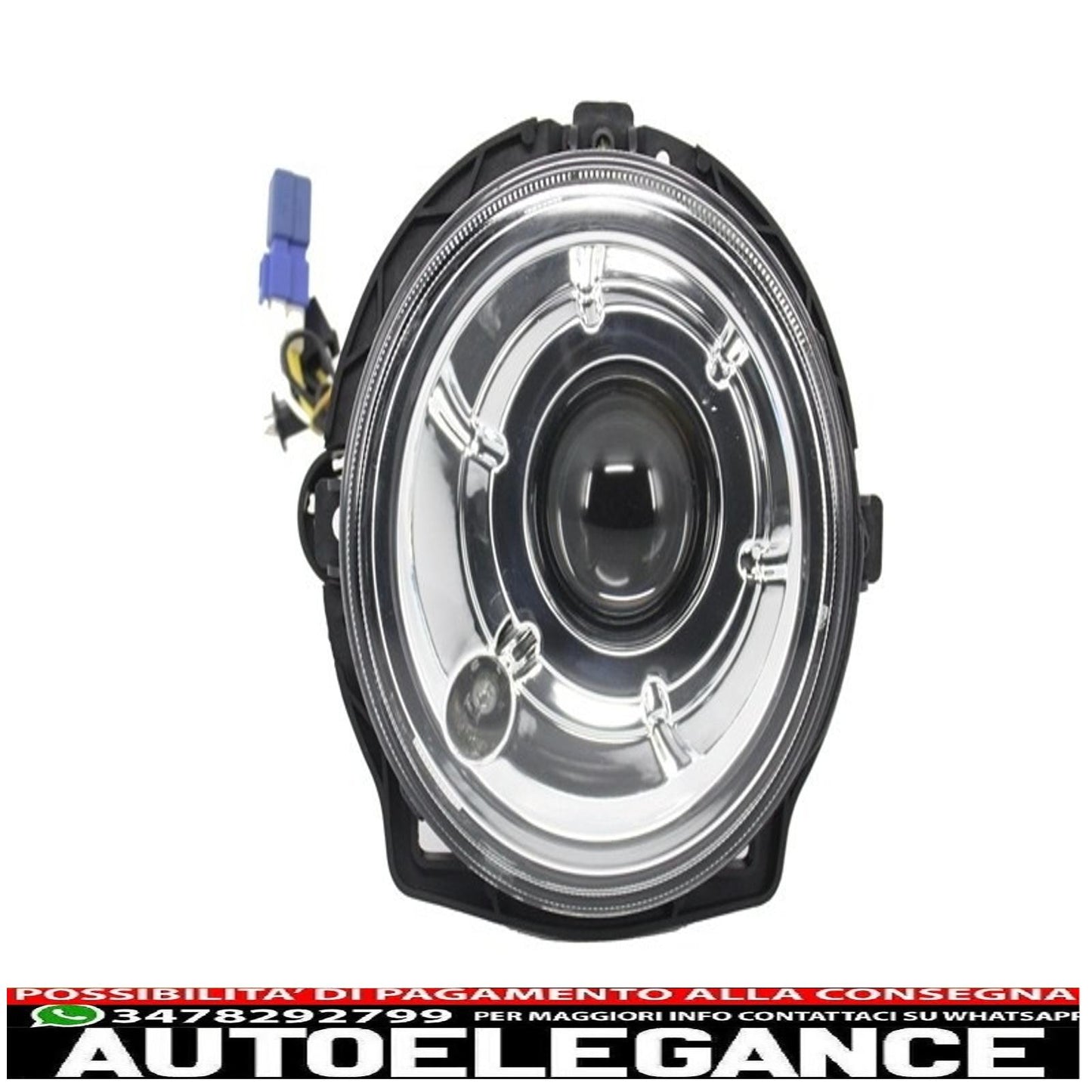 Coprifari neri led drl adatti per mercedes classe g w463 (1989-2012) g65 design con fari bi-xeno AUTOELEGANCERICAMBI