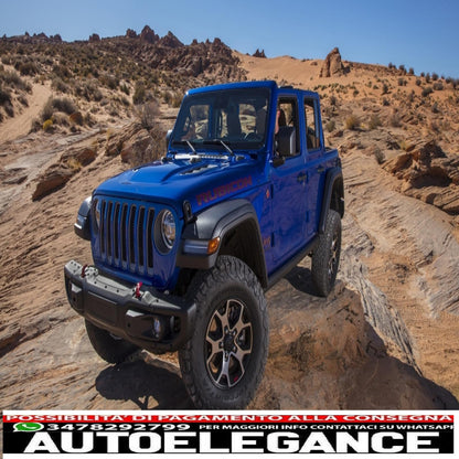 Paraurti anteriore in metallo adatto per Jeep Wrangler JL (2018-up) 10° anniversario in stile hard rock