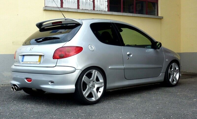 PEUGEOT 206 3 / 5 PORTE SPOILER POSTERIORE SUL TETTO SPORTIVO IN ABS ..-