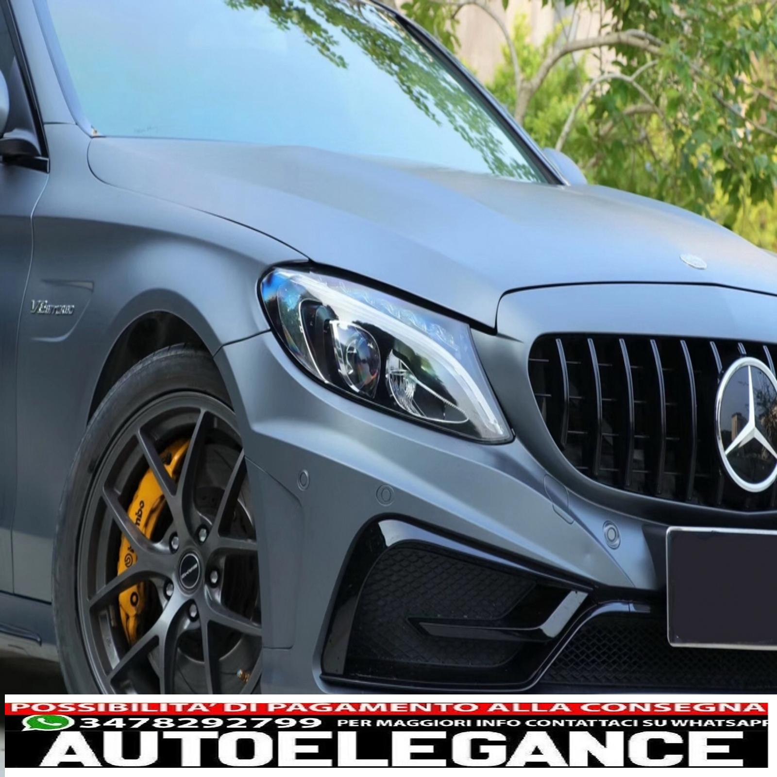 Cofano anteriore adatto per mercedes classe c w205 s205 c205 a205 (2014-up) design c63 AUTOELEGANCERICAMBI