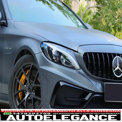 Cofano anteriore adatto per mercedes classe c w205 s205 c205 a205 (2014-up) design c63 AUTOELEGANCERICAMBI