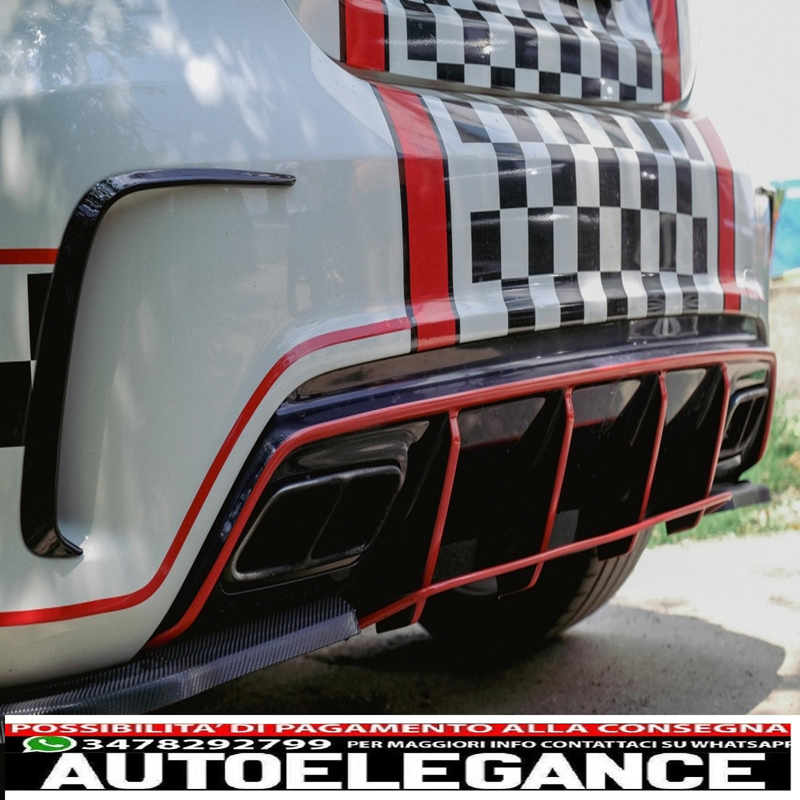 Alette splitter paraurti posteriore adatte per mercedes classe a w176 (2012-2018) a45 aero edition look AUTOELEGANCERICAMBI