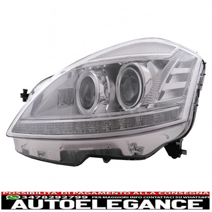 led headlights suitable for mercedes s class w221 (2005-2009) restyling look left 