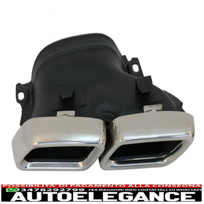 Diffusore d'aria per paraurti posteriore con terminali di scarico adatto per mercedes classe gls x166 suv facelift (09.2015-2019) design gls63