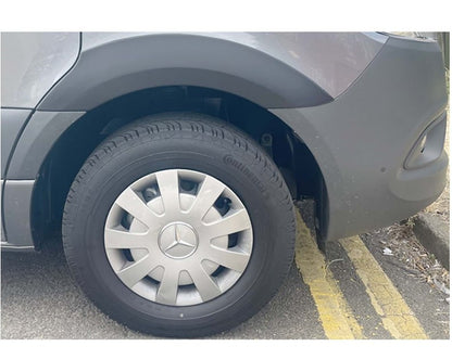 WIDENED MUDGUARDS SUITABLE FOR MERCEDES SPRINTER W907 2019+ MATT BLACK LOOK