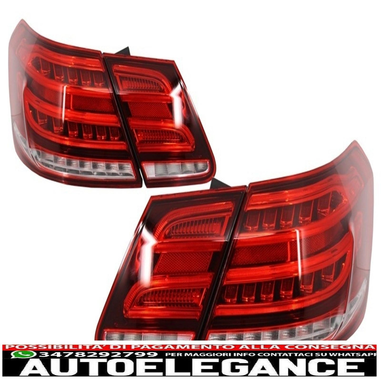 Rear bumper with LED light bar suitable for mercedes e class w212 (2009-2012) restyling e63 design