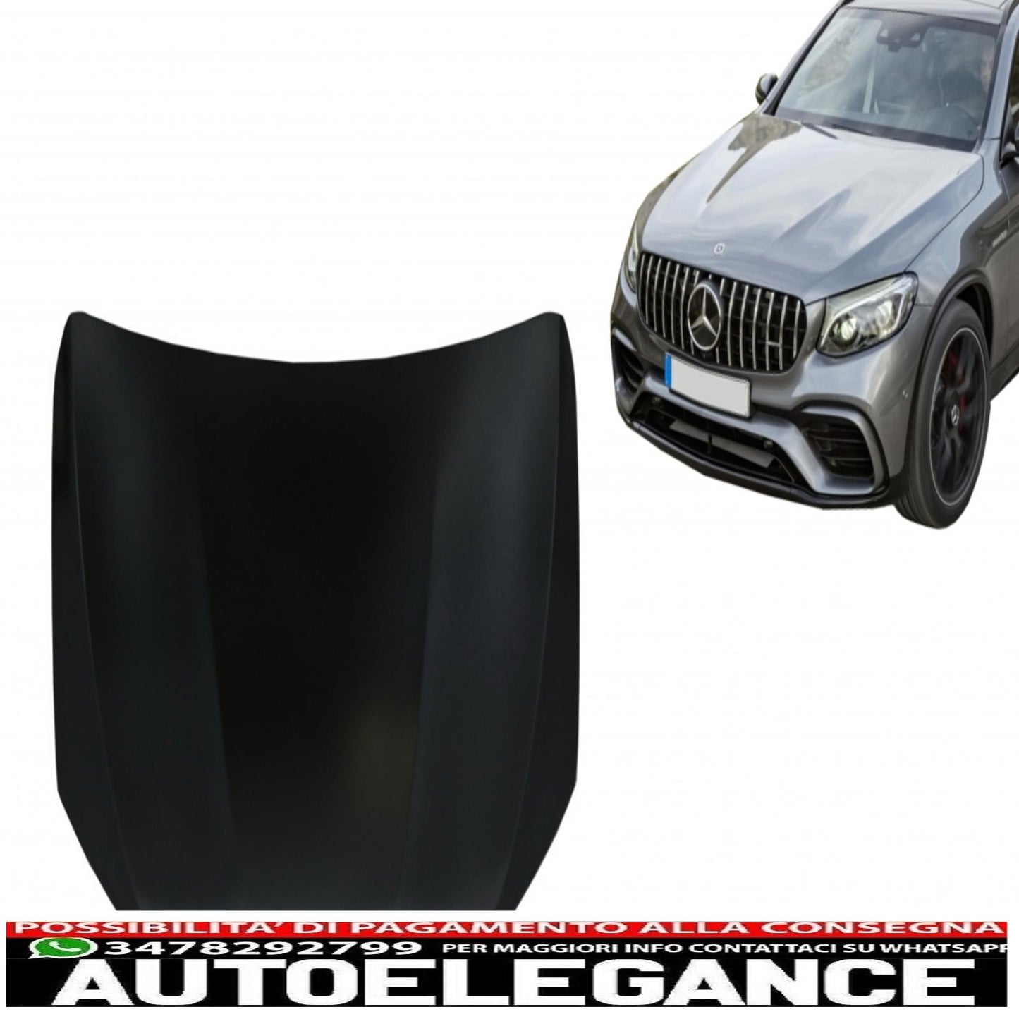 cofano adatto per mercedes glc suv x253 e coupé c253 (2015-up) AUTOELEGANCERICAMBI