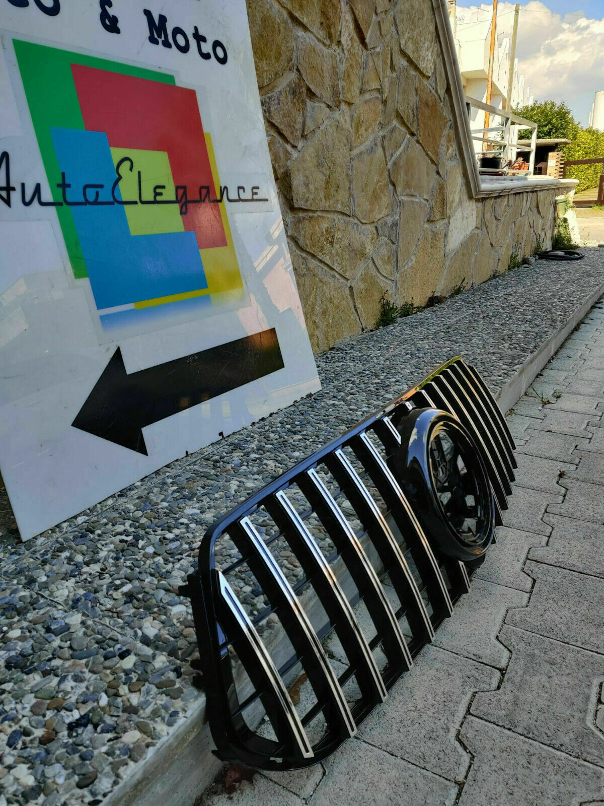 GRIGLIA ADATTA PER MERCEDES GLE W167 2019+ LOOK AMG PROFILI CROMATI GT