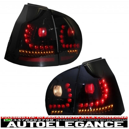 Rear bumper extension complete exhaust system suitable for vw golf v 2003-2008 with rear lights black/smoke Dynamic R32 look