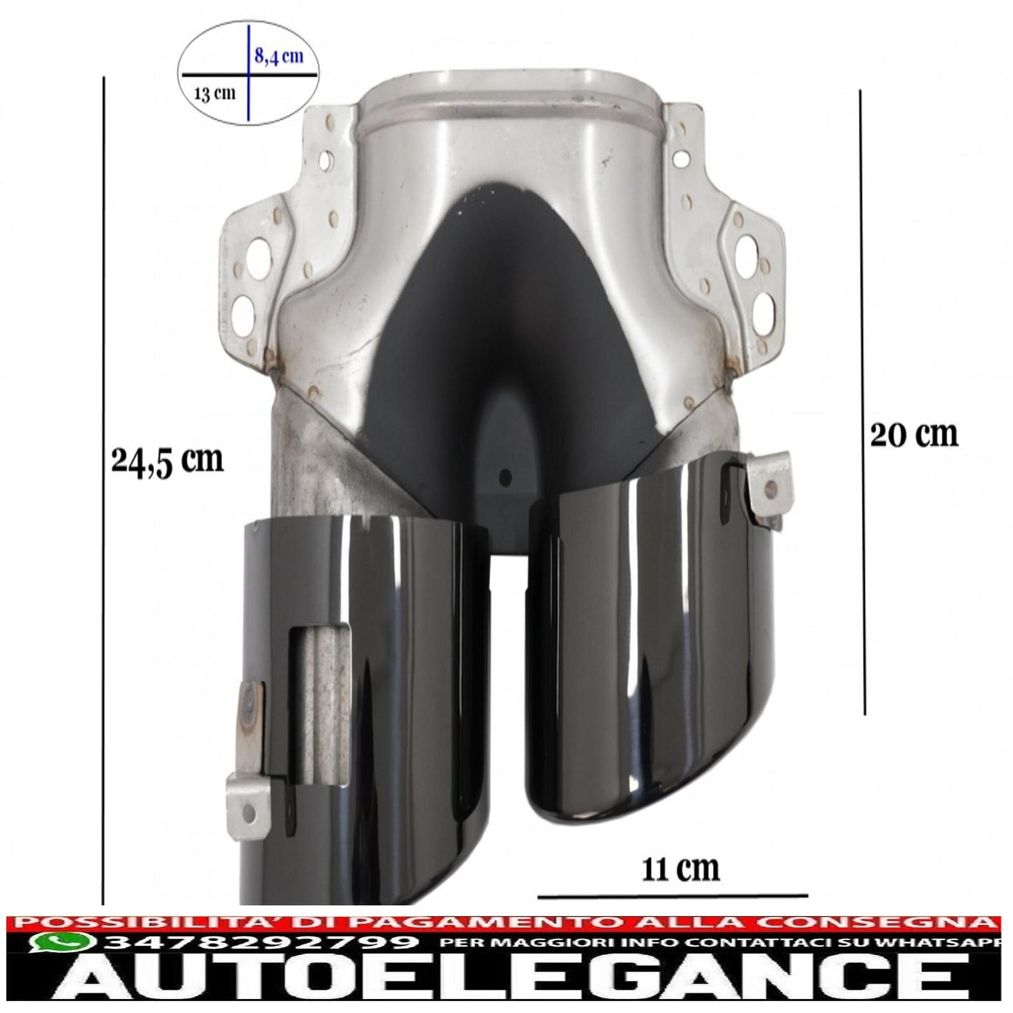 Exhaust pipes suitable for mercedes a-class w177 cla ii x118 c118 gla suv h247 glb suv x247 35 amg / 45 amg (2018-) 45s design black 