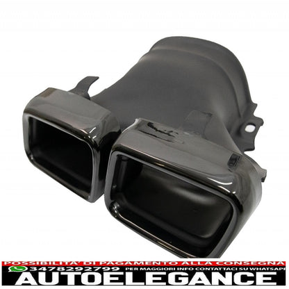 diffusore d'aria per paraurti posteriore con terminali di scarico nero adatto per mercedes classe e w213 amg line (2016-2019) design e63